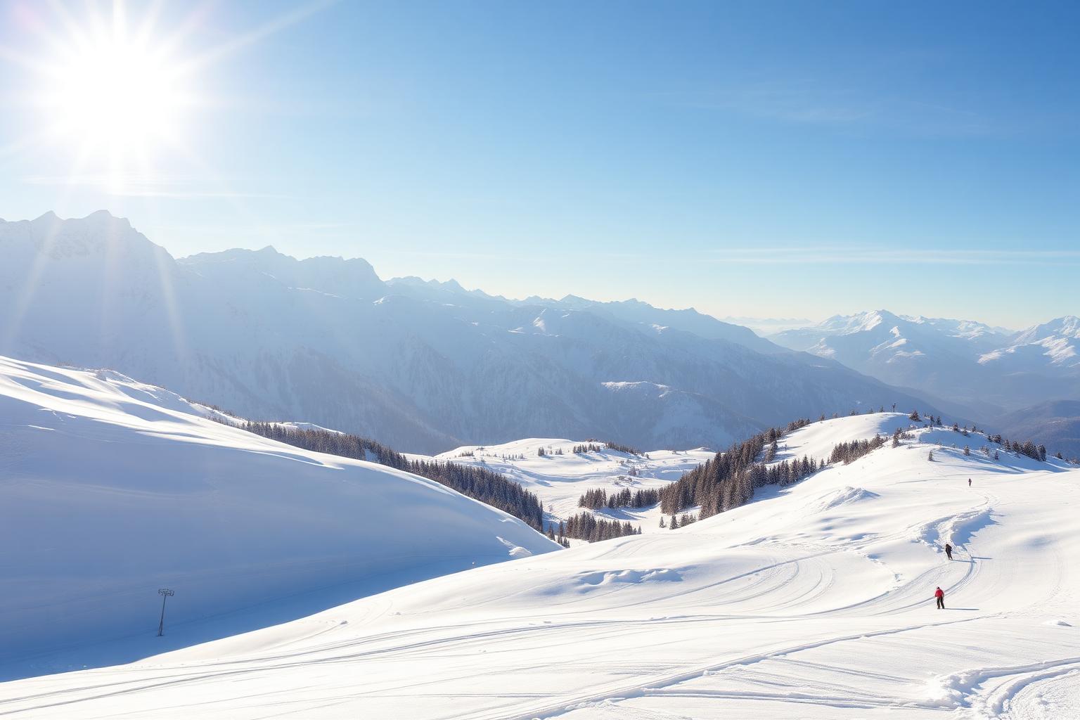Panorama alpino innevato